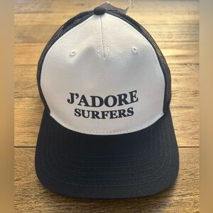 PACSUN J'adore Surfers Trucker Hat in Dark
Navy and White  adjustable strap NWT